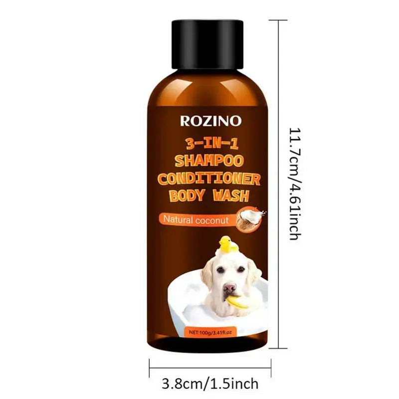 3-in-1 Coconut Shampoo and Conditioner Plant-Based Organic Tearless Moisturizer