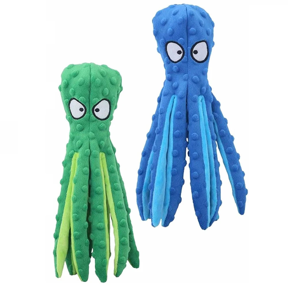 Indestructible Interactive Dog Toy, Plush Toy Octopus Bite Resistant