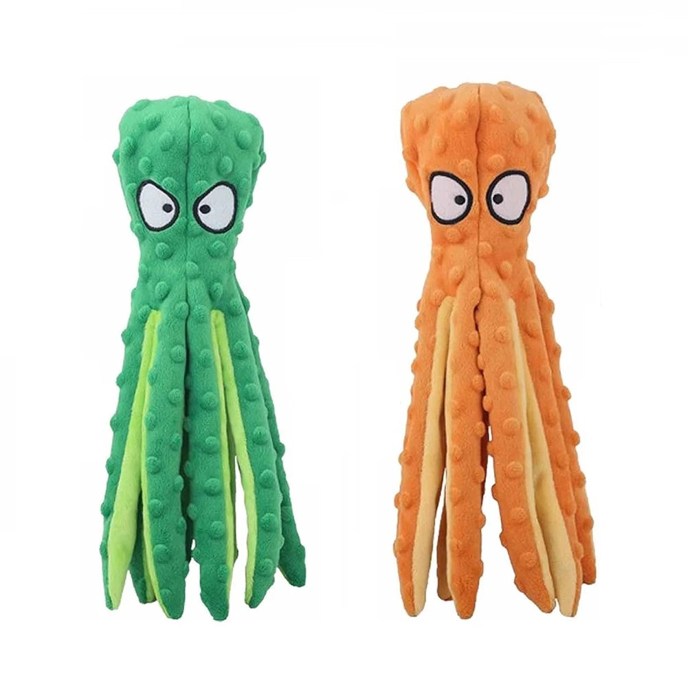 Indestructible Interactive Dog Toy, Plush Toy Octopus Bite Resistant