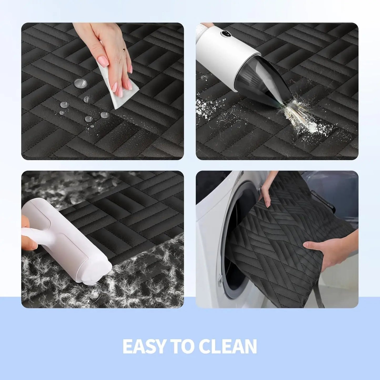 Dog Car Seat Cover, Hard Bottom Back Seat Extender, Holds 400lbs,