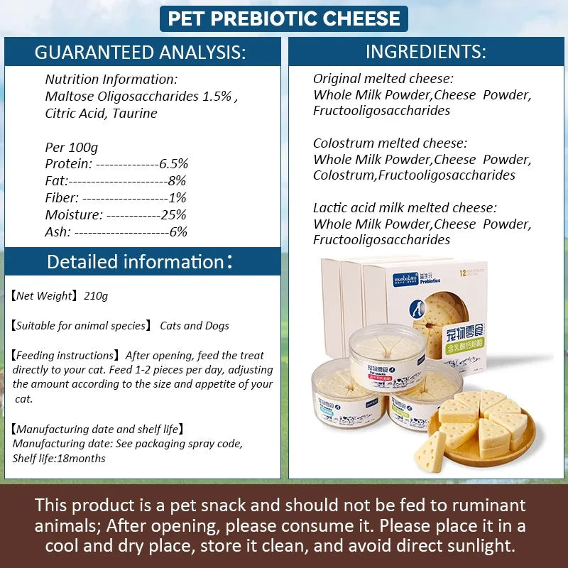 Freeze-dried High Calcium Cheese Snacks Aid Digestion