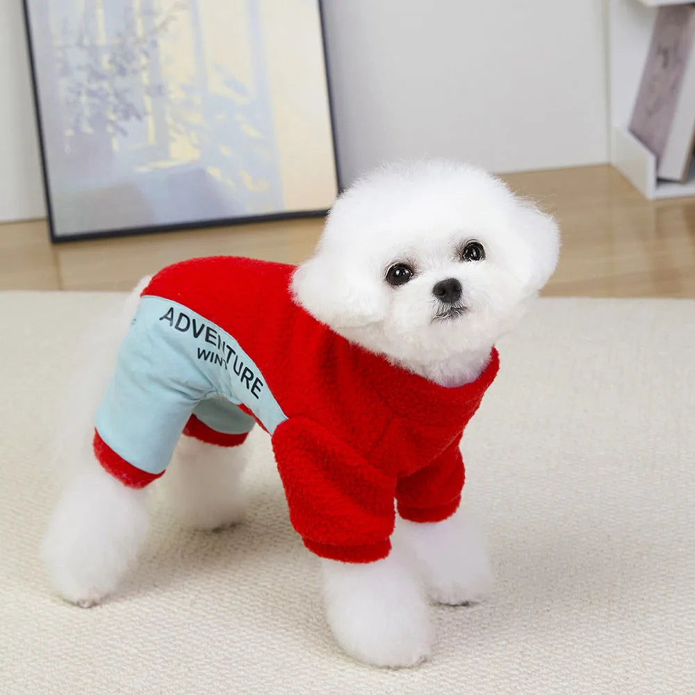 Warm Fleece Fashion Dog Sweater for Small Dogs, Puppy Pajamas
