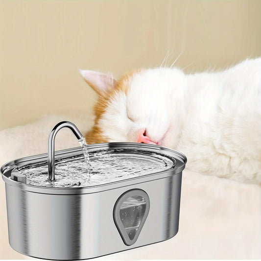 Automatic 3.5L Capacity Water Dispenser stainless steel cat water fountain with LED Lighting