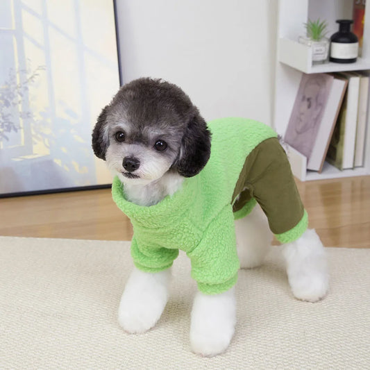 Warm Fleece Fashion Dog Sweater for Small Dogs, Puppy Pajamas