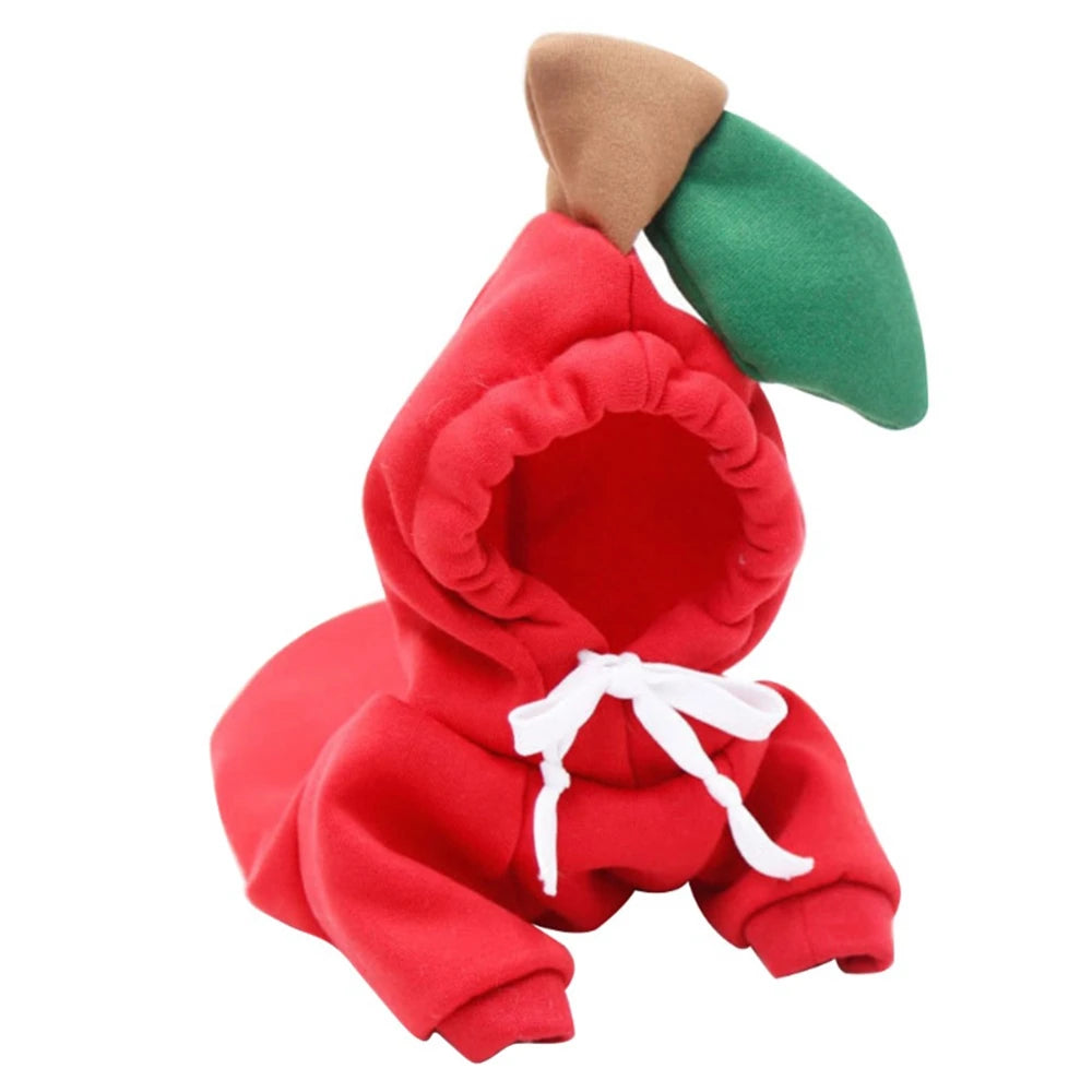 Cute Fruit Dog Clothes for Small Dogs Hoodies Warm Fleece