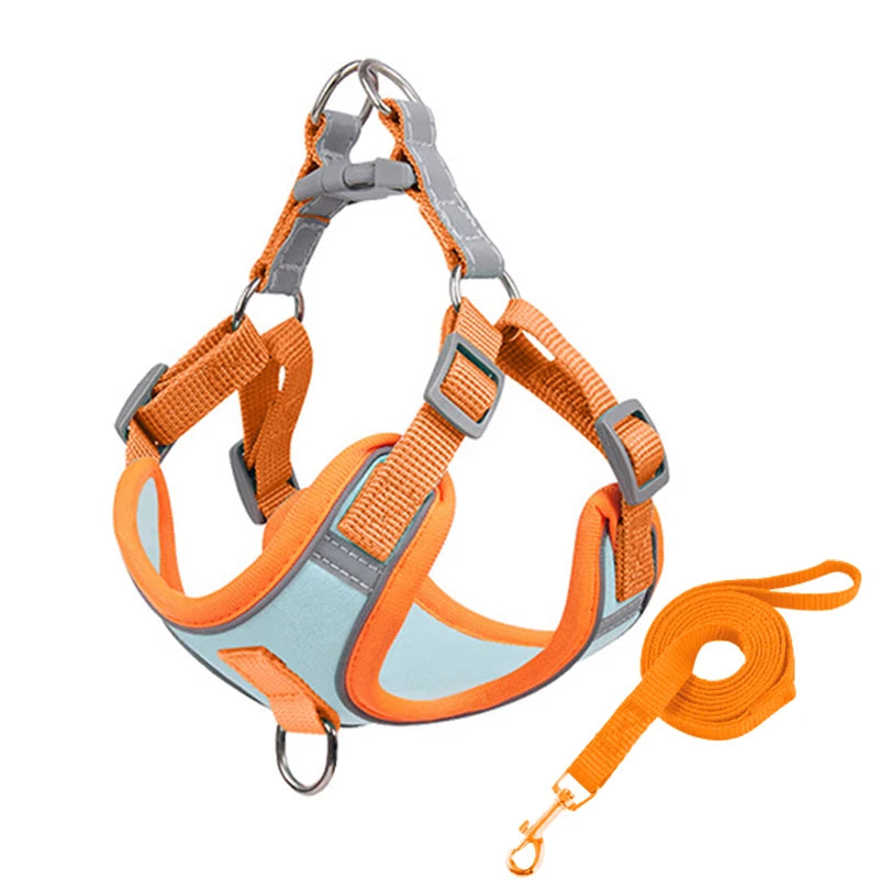 Adjustable Dog Harness and Leash for Small Dogs/Cat Reflective Breathable