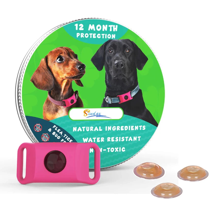 Natural Anti - Flea & Tick Essential Oil Pendant Safe Collar to Repel Pests