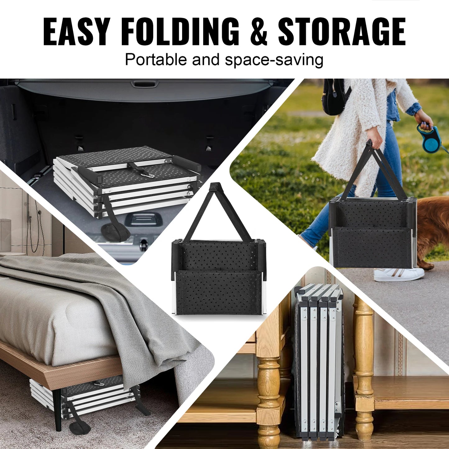 Folding Portable Pet Steps for Cars Lightweight Aluminum