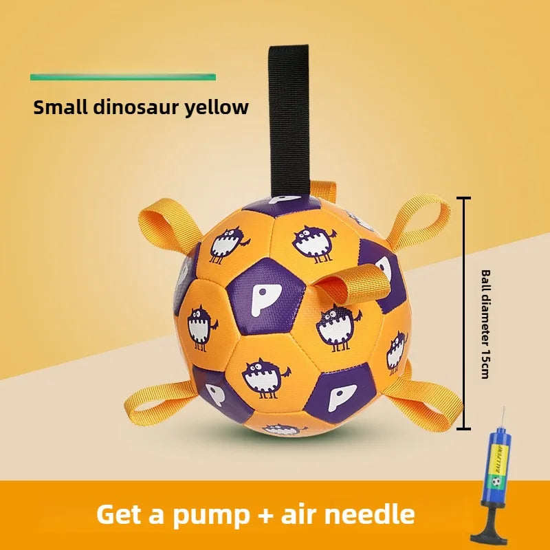 Dog chew toy that is durable and bite-resistant, inflatable football toy