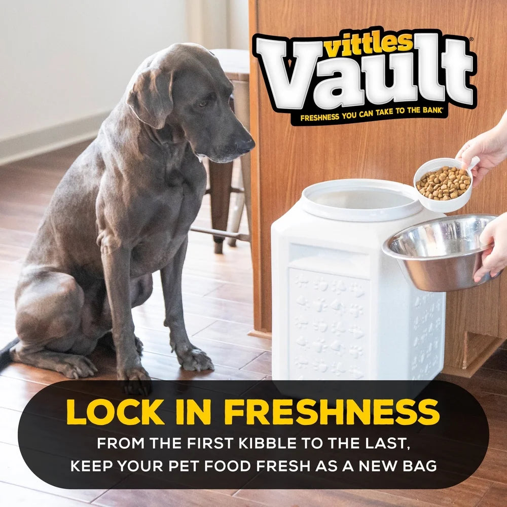 Airtight Food Storage Container, 50lb Capacity, Lockable, Waterproof, Sealed Pests Protection