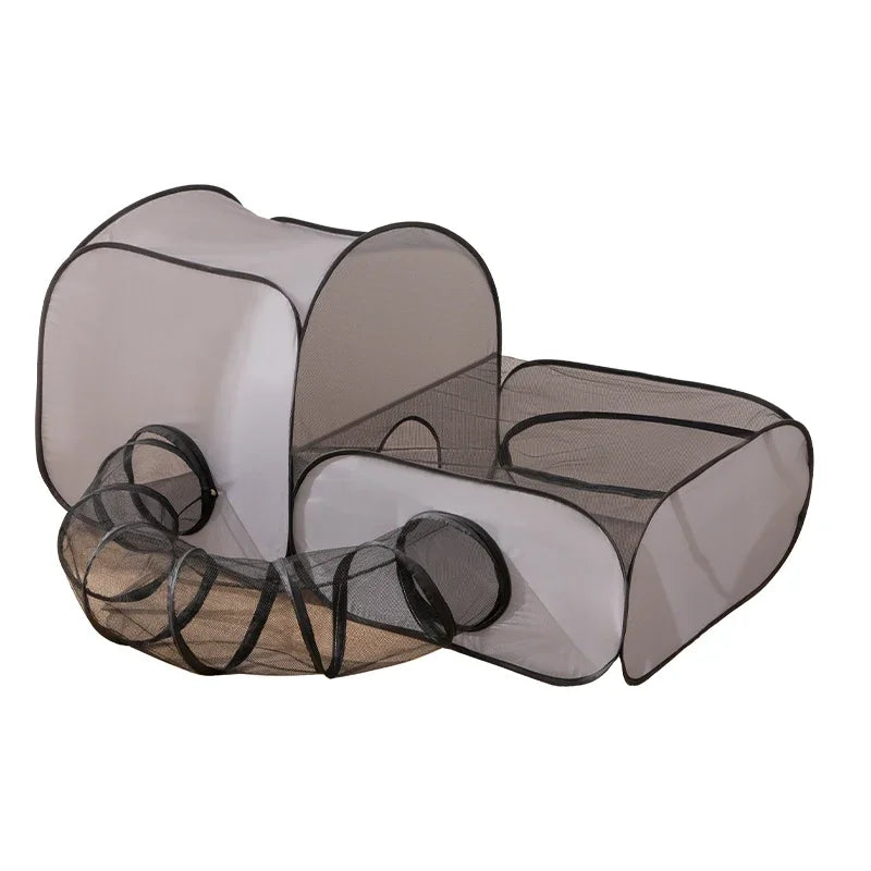 Cats and Dogs Hard Oxford Cloth with a Play Tunnel Foldable