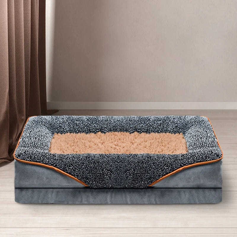 An oversized dog bed for all seasons,