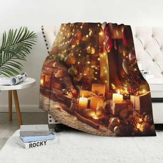 Christmas decoration blanket Throw Sofa blanket Bedspread bed fluffy soft blankets Plaid Modern simple Merry Christmas winter