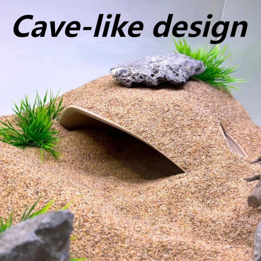 Underground Cave Shelter for Small Fish Reptiles, Habitat Terrarium Décor