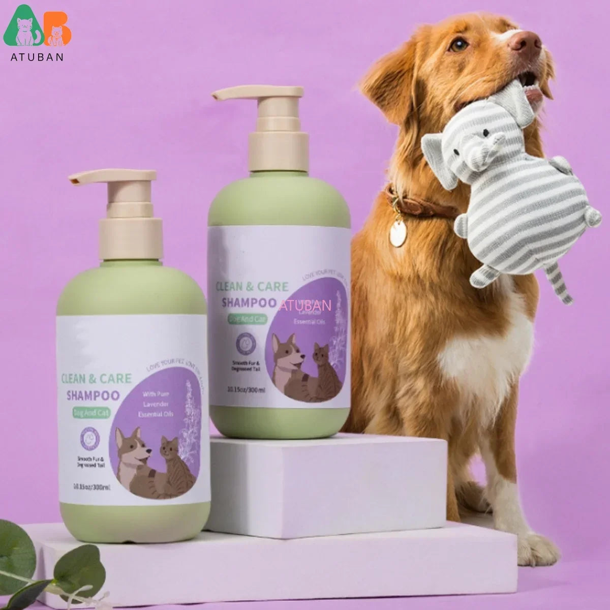Hypoallergenic Dog Shampoo and Conditioner for Smelly Dogs,Probiotic, Royal Lavender