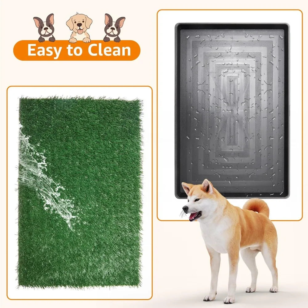 Dog Grass Pad with Tray - Dog Litter Box - Indoor Potty for Apartment and Patio Training