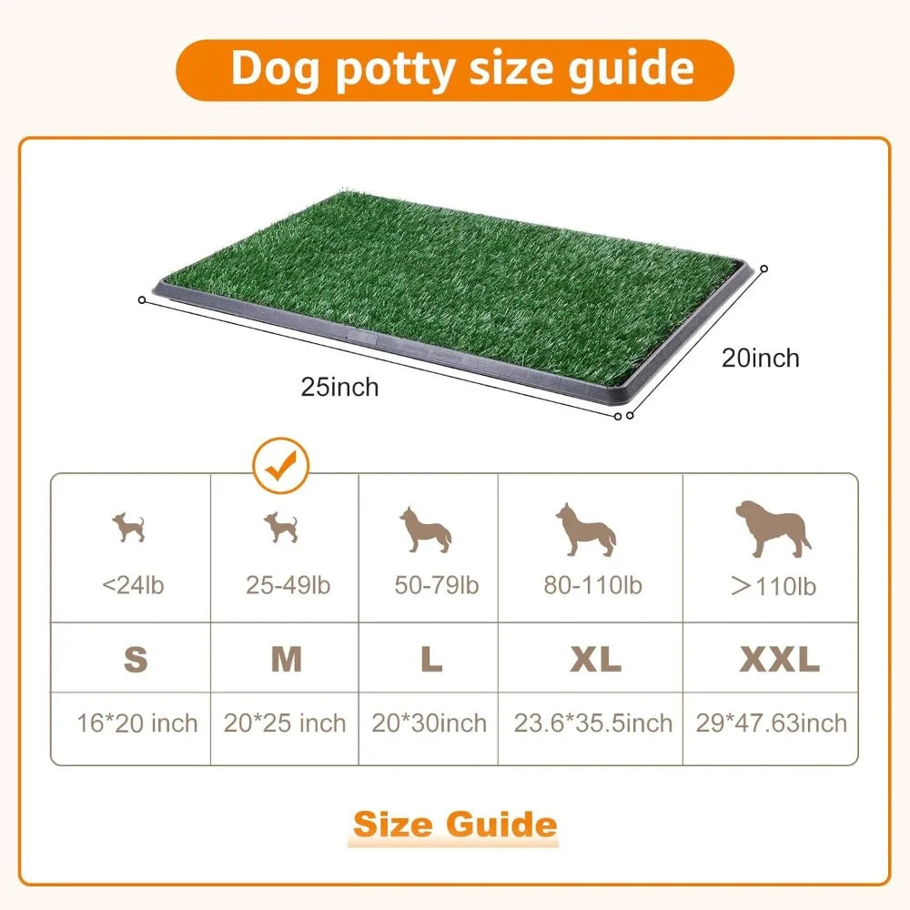 Dog Grass Pad with Tray - Dog Litter Box - Indoor Potty for Apartment and Patio Training