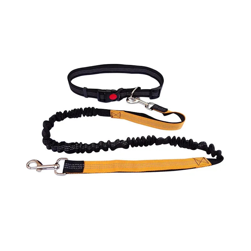 Hand Free Dog Leash Adjustable Waist Belt Chest Strap Traction Rope