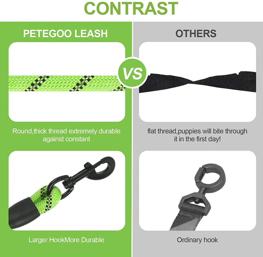 Reflective Heavy Duty Dog Leash with Padded Handle Durable Nylon Rope Leashes