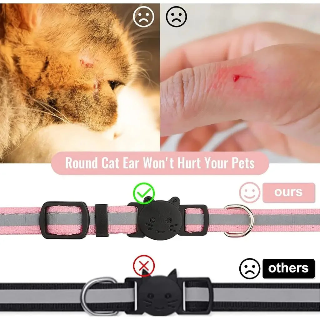 Adjustable Reflective Anti Choke Apple Airtag Collar