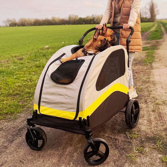 Premium Dog Stroller, Foldable Cart, Pet Jogger Wagon