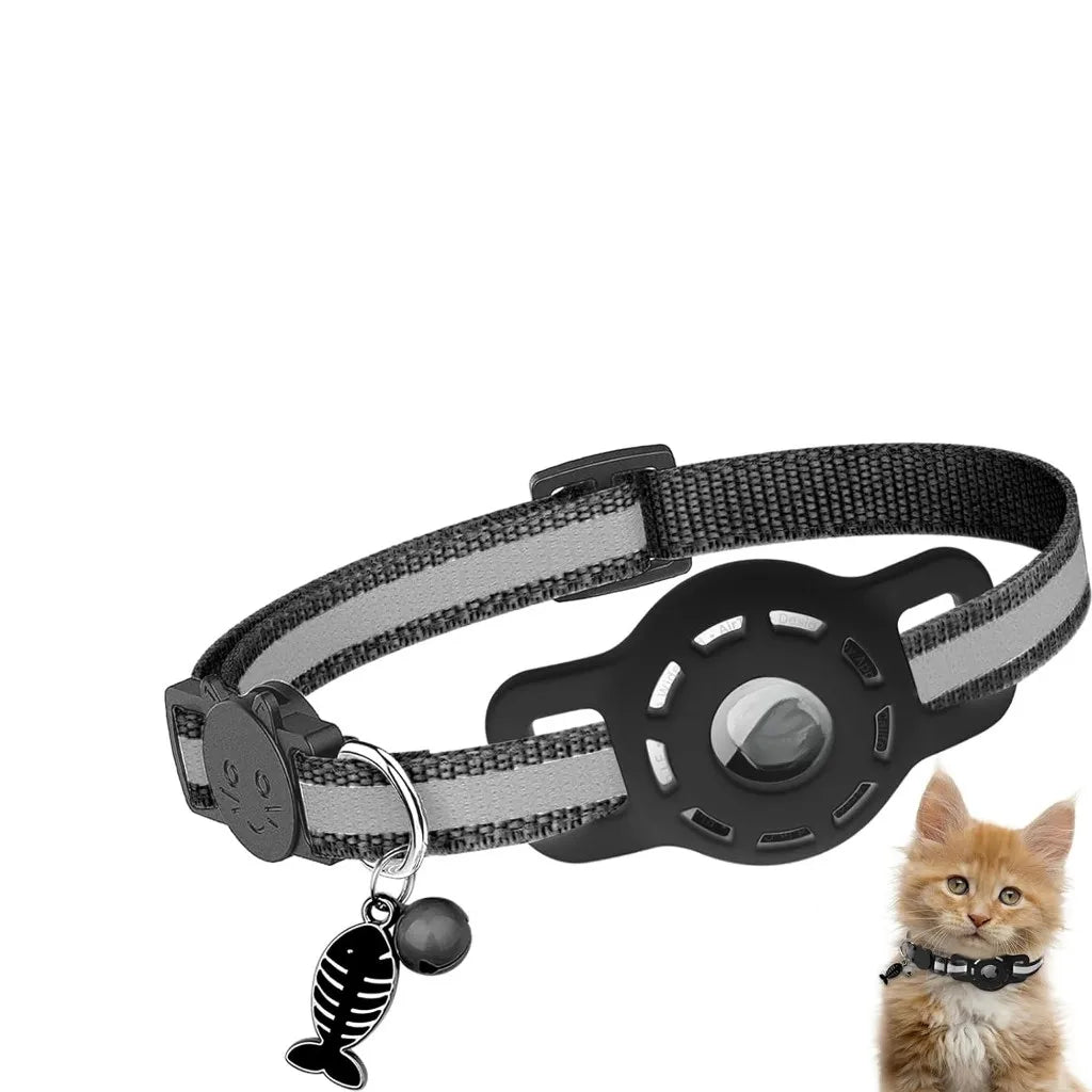 Adjustable Reflective Anti Choke Apple Airtag Collar