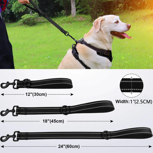Short Dog Leash, Heavy Duty Short Nylon Dog Lead For Training Control
