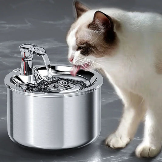 2L Automatic Stainless Steel Pet Water Dispenser Water Fountain