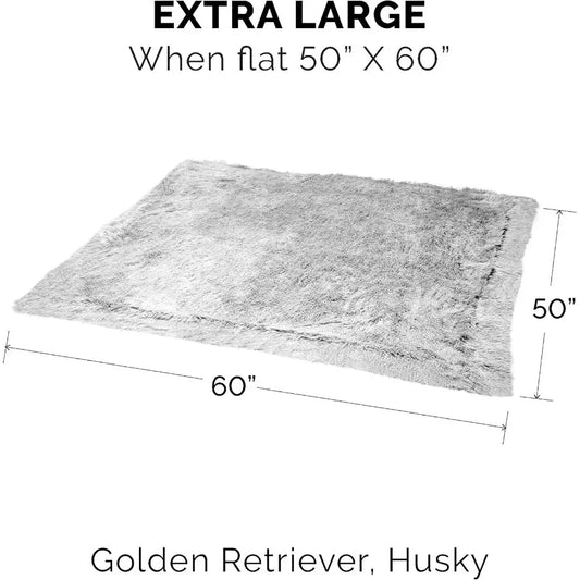 Waterproof Throw Blanket for Dogs Washable Calming Long Faux Fur