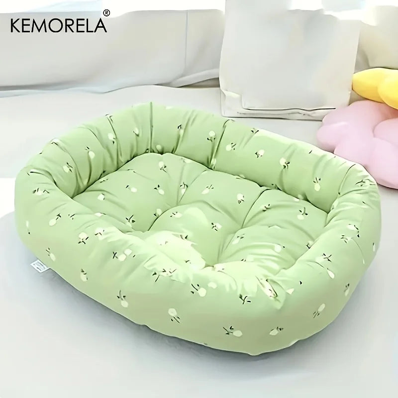 Floral Pet Sofa Bed High Elasticity Thickened Comfort for Small Medium Large Dogs Cats 3 Sizes Durable Indoor Outdoor