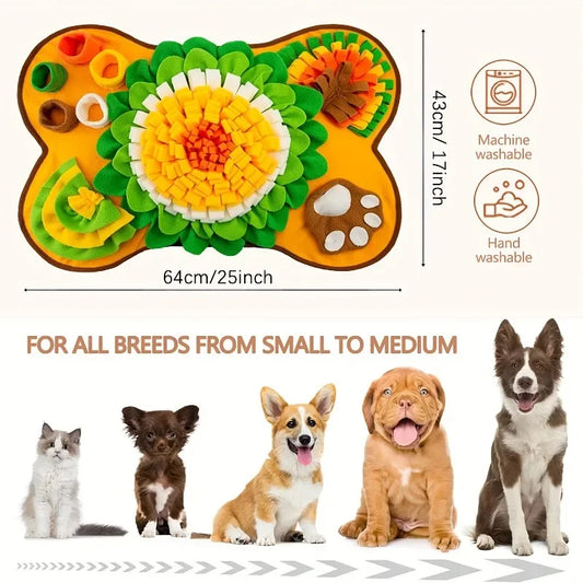 Dog Sniffing Mat for Training, Interactive play, Feeding, Puzzle, Stress reliever