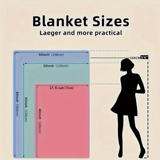 Halloween Flannel Fleece Throw Blanket with Pumpkin, Bat, and Spider Web Design