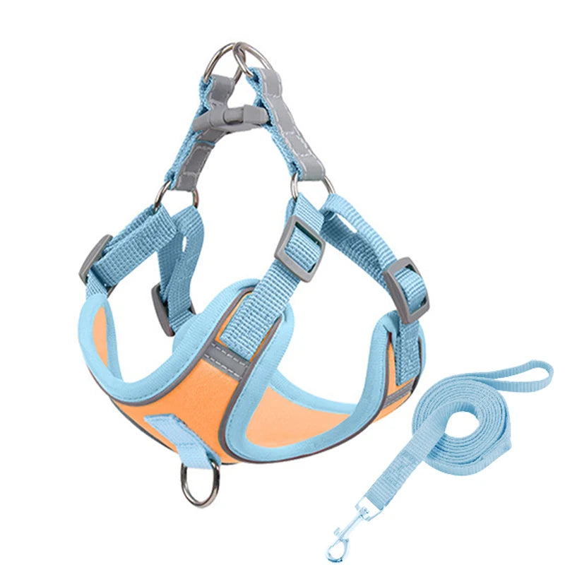 Adjustable Dog Harness and Leash for Small Dogs/Cat Reflective Breathable