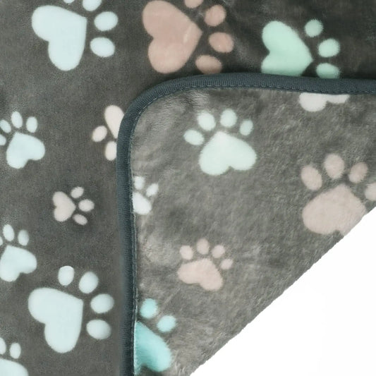 Black Soft Thick Pet Blanket, Double-sided Pattern