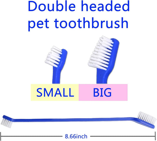 Duel Head Dog Toothbrush Dental Hygiene Clean