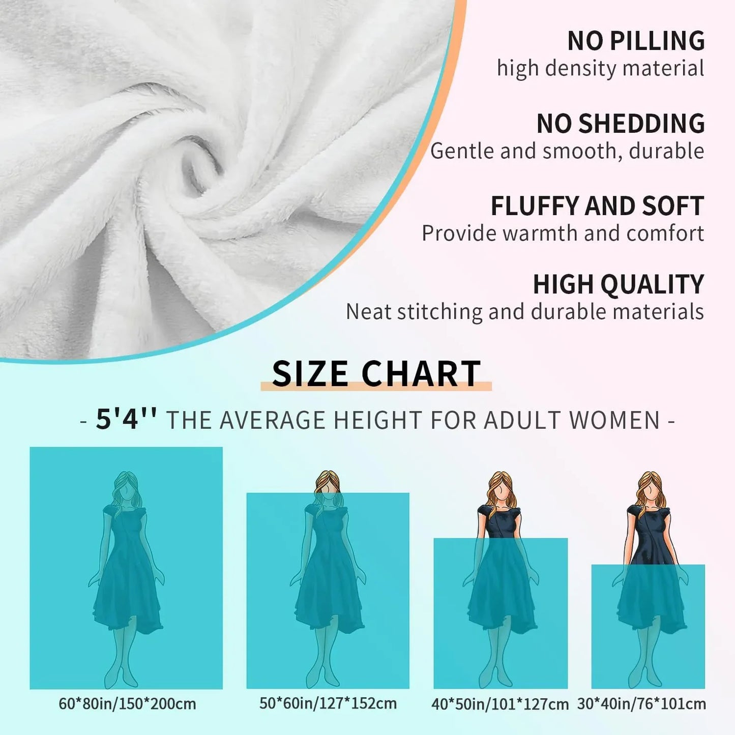 Halloween & Pumpkin Throw Blanket – Cute Cartoon Ghosts, Jack-o'-Lanterns, and Autumn Leaves