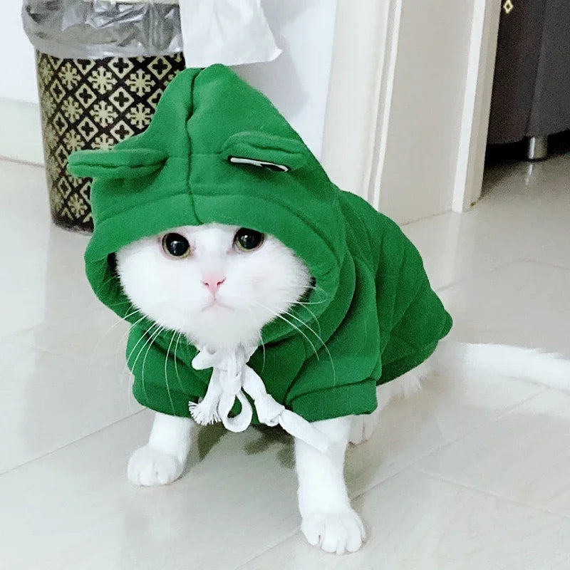Winter Hoodie Sweater for Cats/Dog Pullover Sweatshirt Pets Clothing Costume
