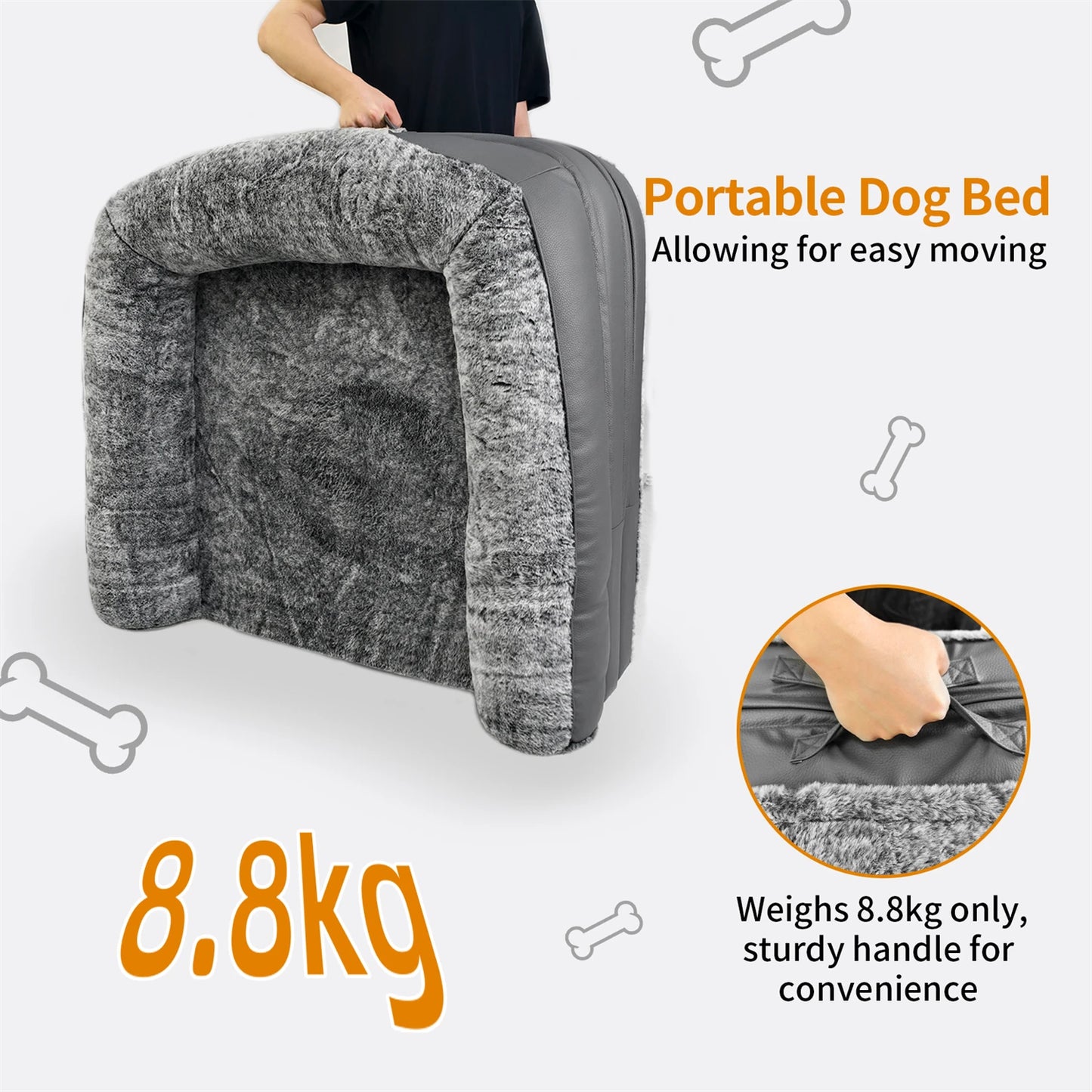 Calming Human Size Dog Bed for Adults and Pets