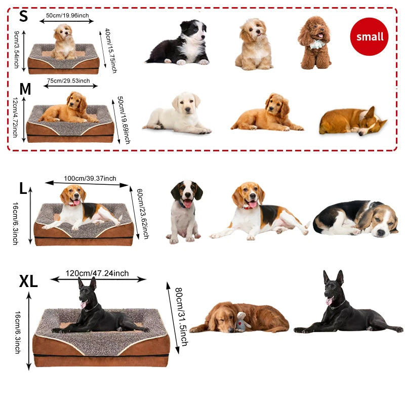 An oversized dog bed for all seasons,