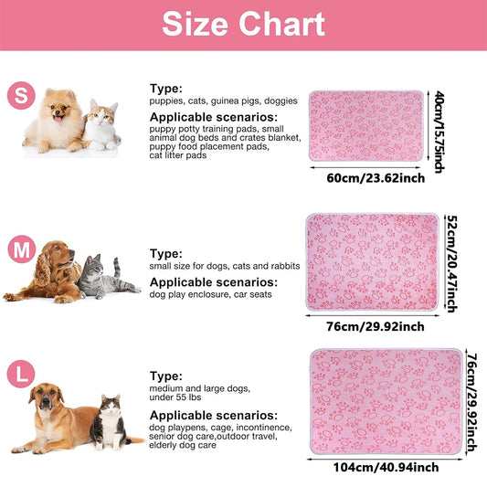 Ultra-Soft Paw Print Dog Blankets - Machine Washable