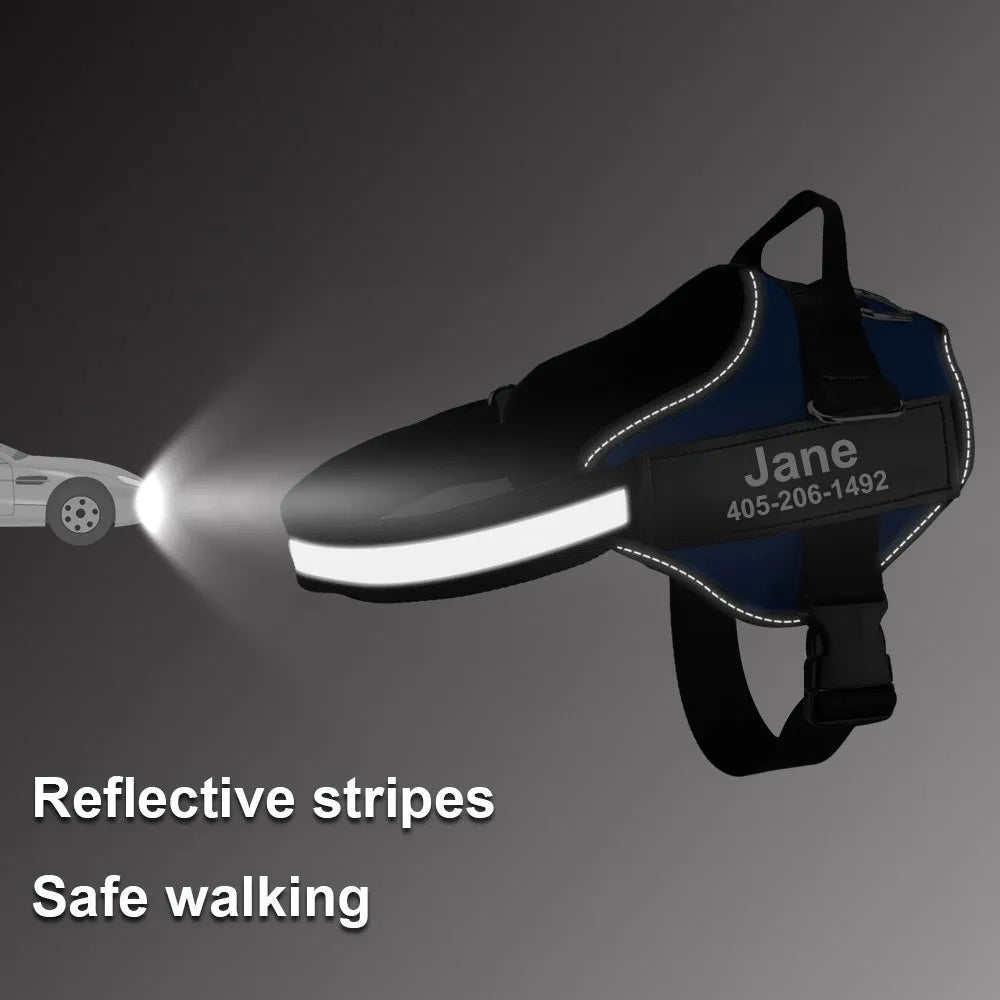 Reflective Adjustable Breathable Harness Walking Vest