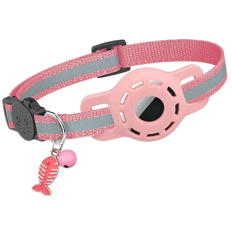 Adjustable Reflective Anti Choke Apple Airtag Collar