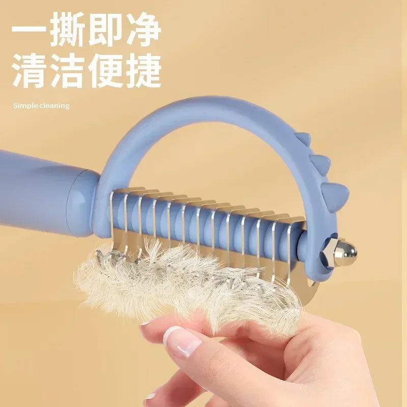 Detangler Comb for Fur Trimming Dematting Long Hair Curly Pet