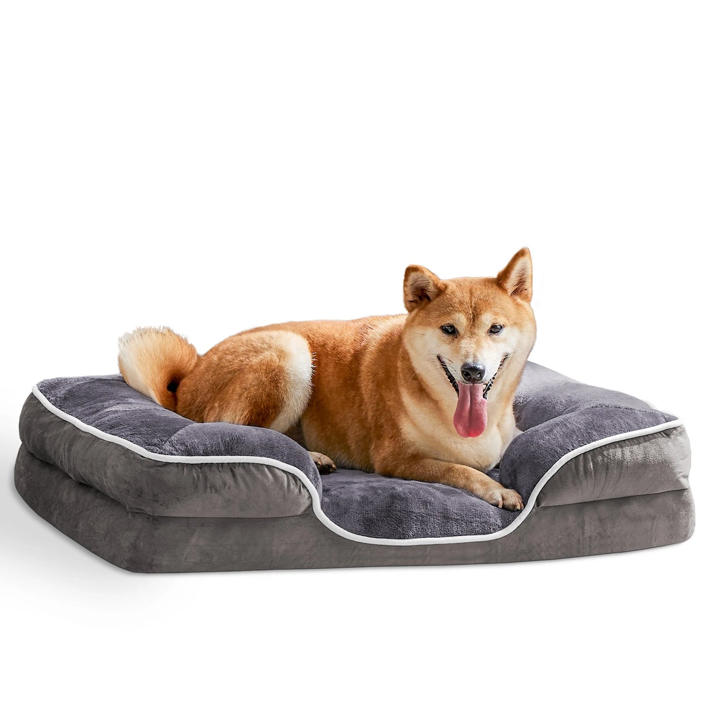 Memory Foam Pet Bed For Small Dogs & Cats Non-Slip Base Waterproof Liner