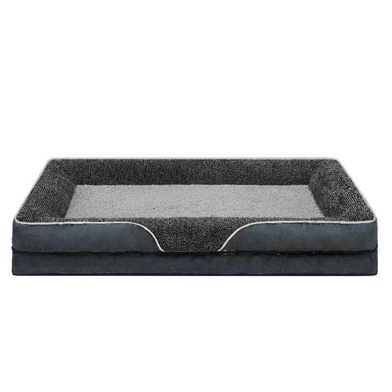 An oversized dog bed for all seasons,