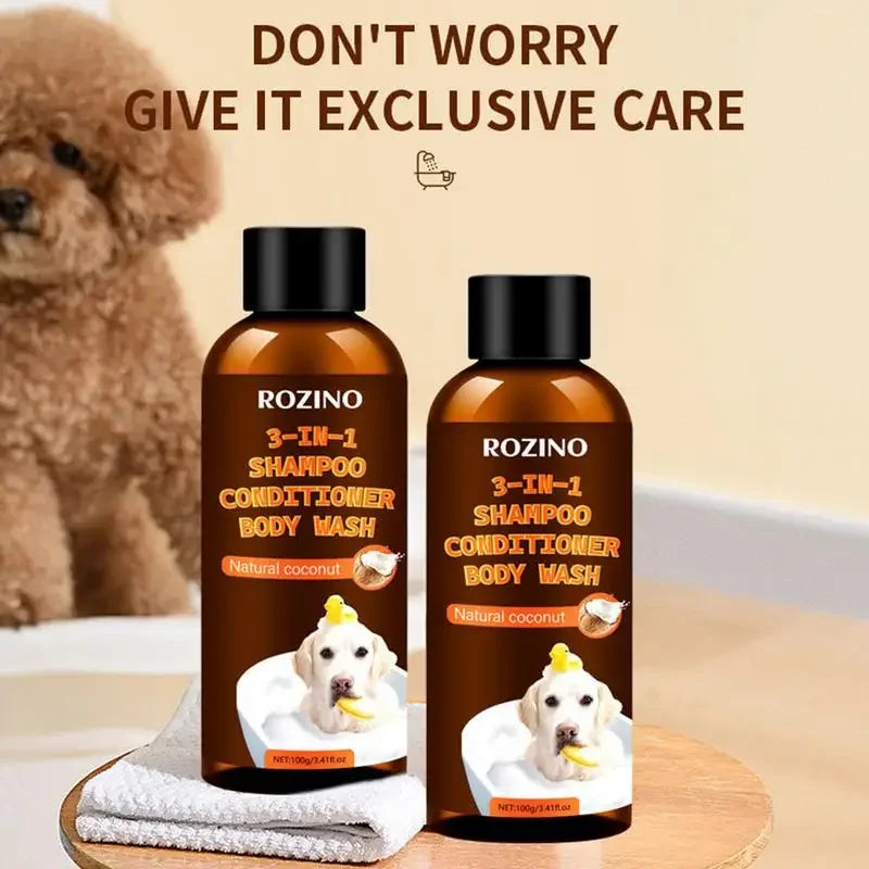 3-in-1 Coconut Shampoo and Conditioner Plant-Based Organic Tearless Moisturizer