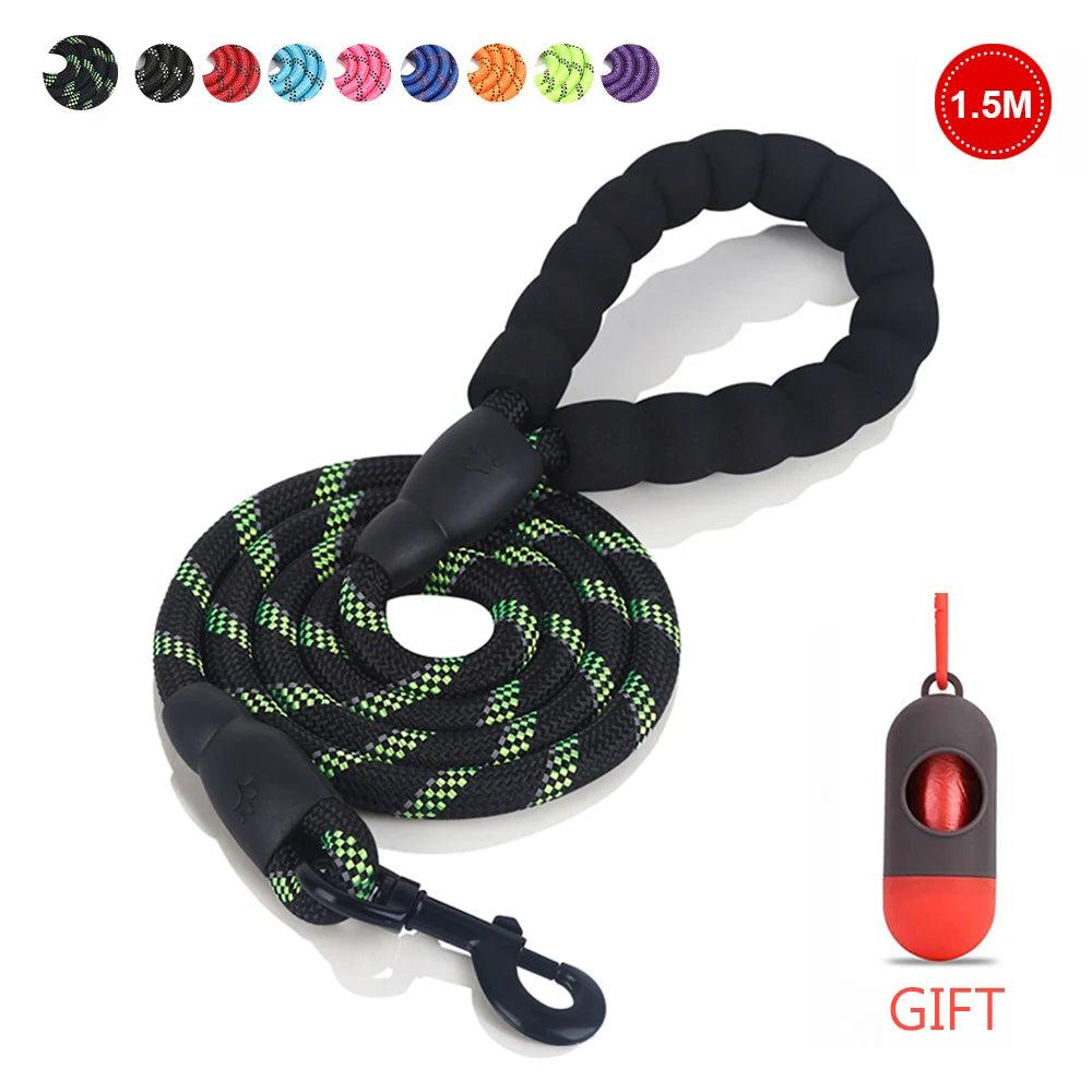 Reflective Heavy Duty Dog Leash with Padded Handle Durable Nylon Rope Leashes