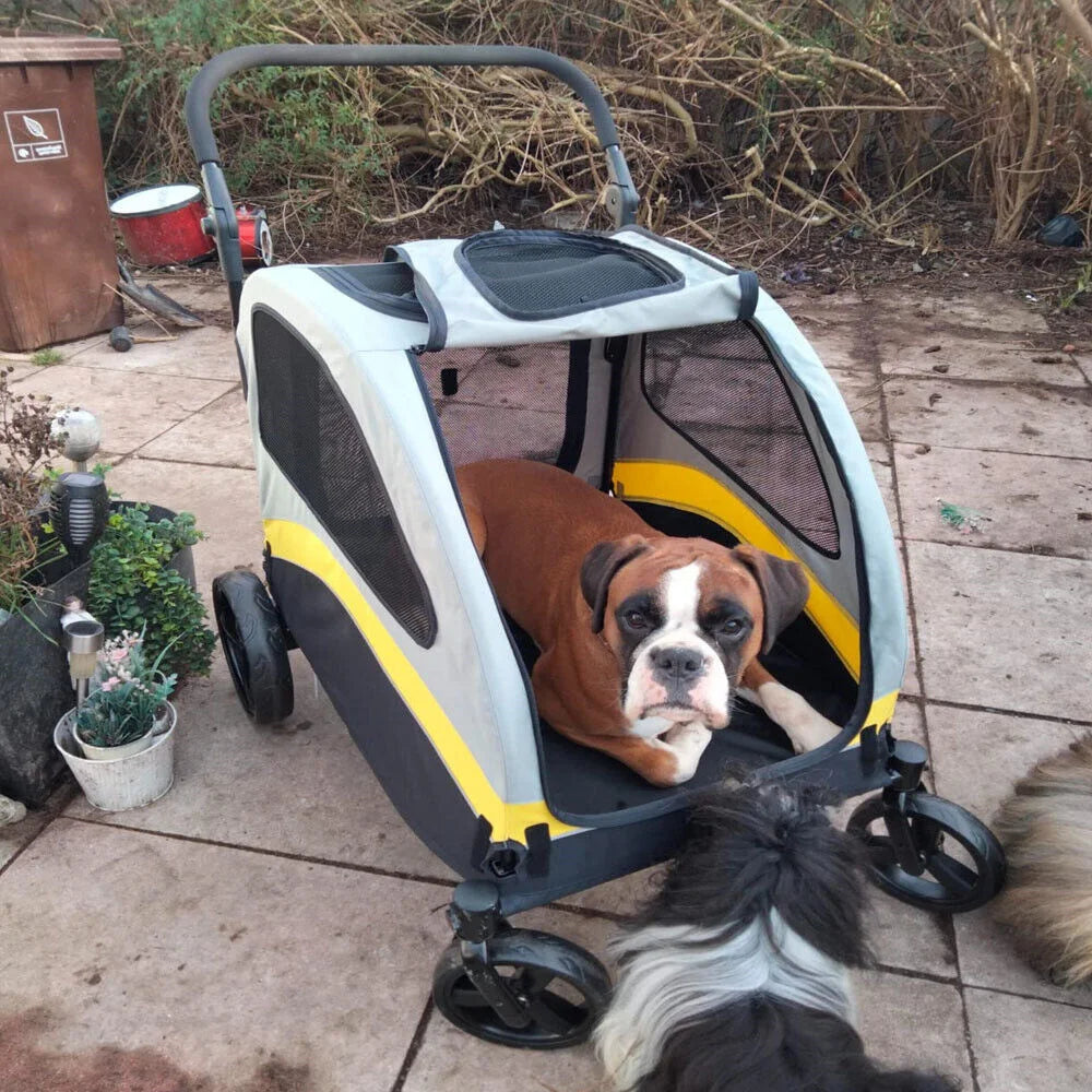 Premium Dog Stroller, Foldable Cart, Pet Jogger Wagon