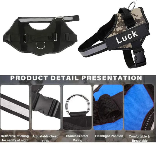 Reflective Adjustable Breathable Harness Walking Vest