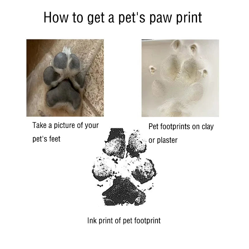 Stainless Steel 18K Gold Plated Necklace with Your Actual Pet Paw Print